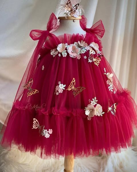 White and Pink Floral Tutu