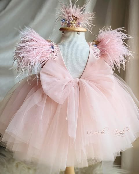 Pink and Peach Tulle Dresses - Image 2