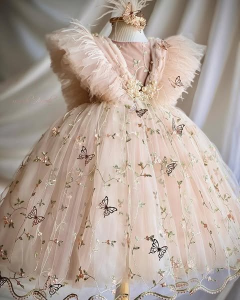 Rose Gold Butterfly Garden Frock