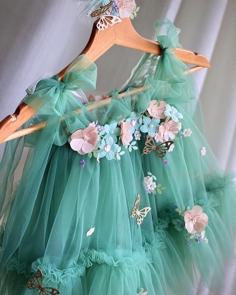 Mint Green Tutu Frock - Image 2