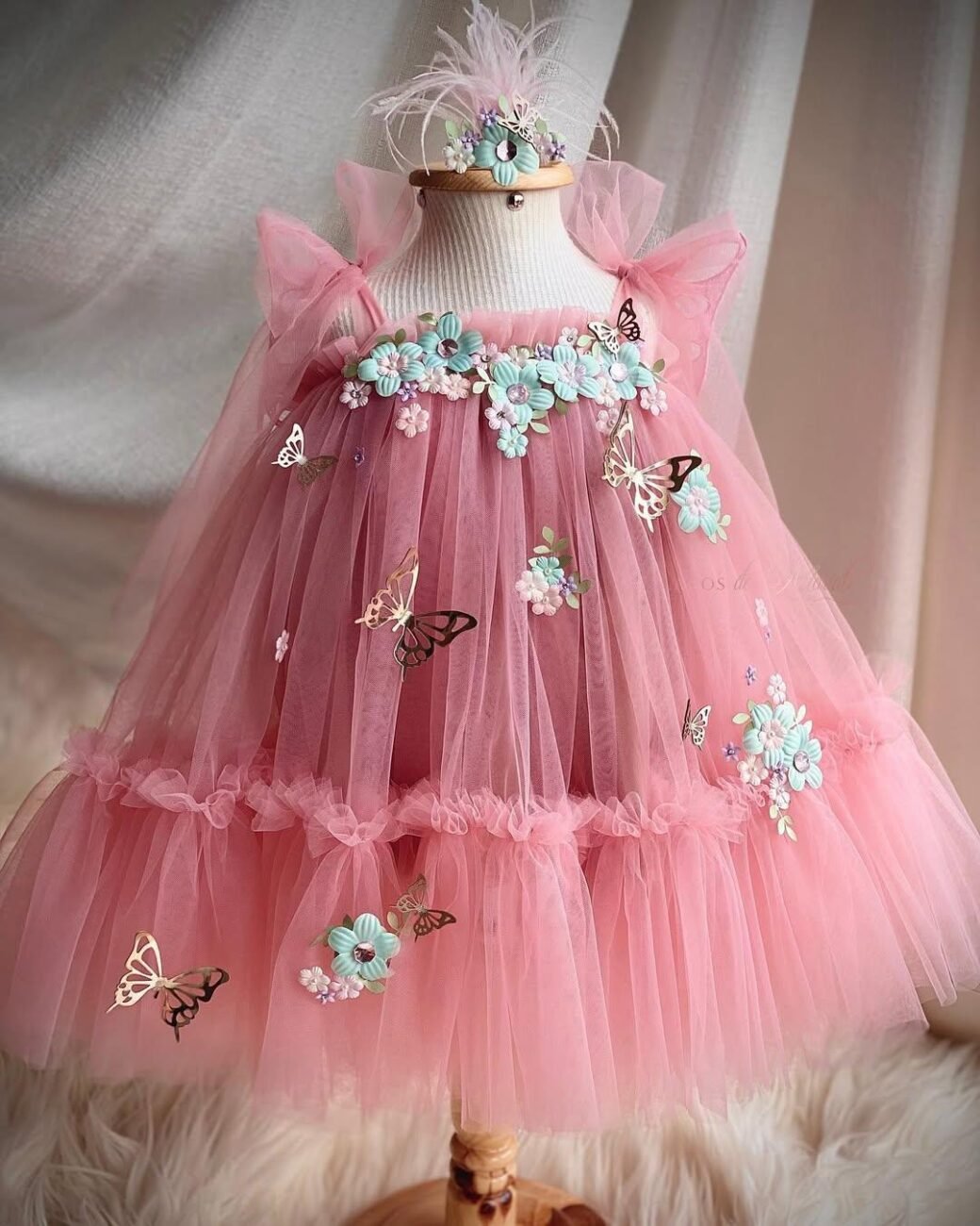 Pink Corduroy Dress - Image 3