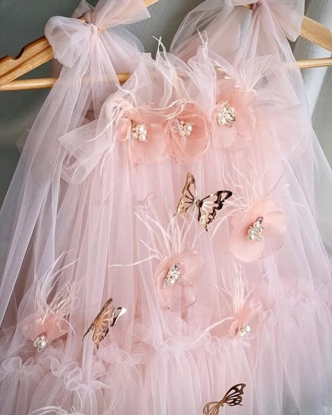 Lucknow Bloom Embroidered Fairy Frock. - Image 2