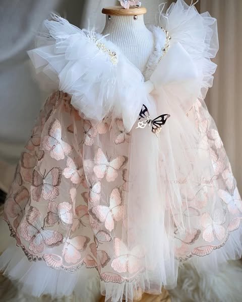Fluttering Dream Pink Butterfly Frock. - Image 2