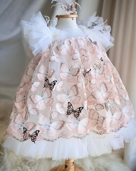 Fluttering Dream Pink Butterfly Frock.