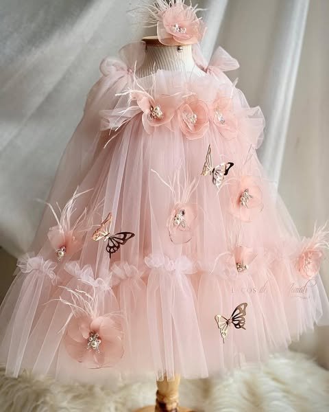 Lucknow Bloom Embroidered Fairy Frock.