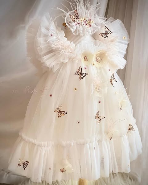 Angel Wing Butterfly Baptism Frock