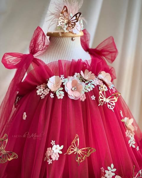 White and Pink Floral Tutu - Image 4