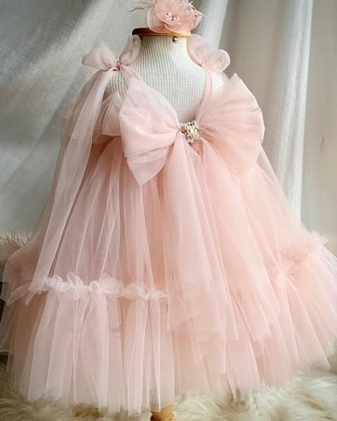 Lucknow Bloom Embroidered Fairy Frock. - Image 5