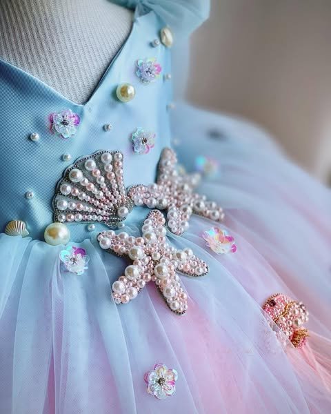 Mermaid Ocean Dream Princess Frock - Image 3
