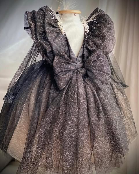 Midnight Sparkle Butterfly Princess Frock - Image 2