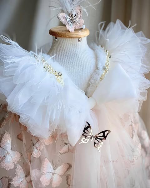 Fluttering Dream Pink Butterfly Frock. - Image 4