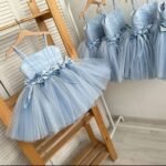 Serene Blue Tulle Party Dresses