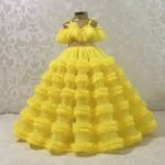 Sunny Yellow Tiered Ruffle Princess frock