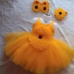 Cheerful Yellow Sunflower Tutu frock