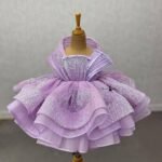 Lavender Sequin Ruffle Party frock
