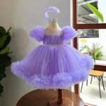 Lavender Ruffled Dress with Headband