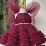 Burgundy Sequin Ruffle Fairy frock
